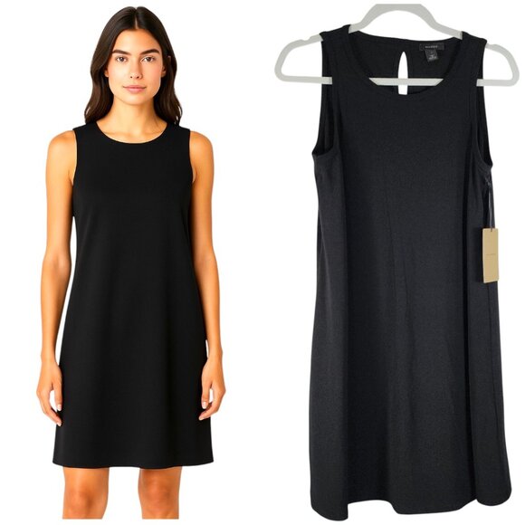 Halogen Dresses & Skirts - Halogen Black Sleeveless Shift Mini Dress, Classic Little Black Dress Size Small